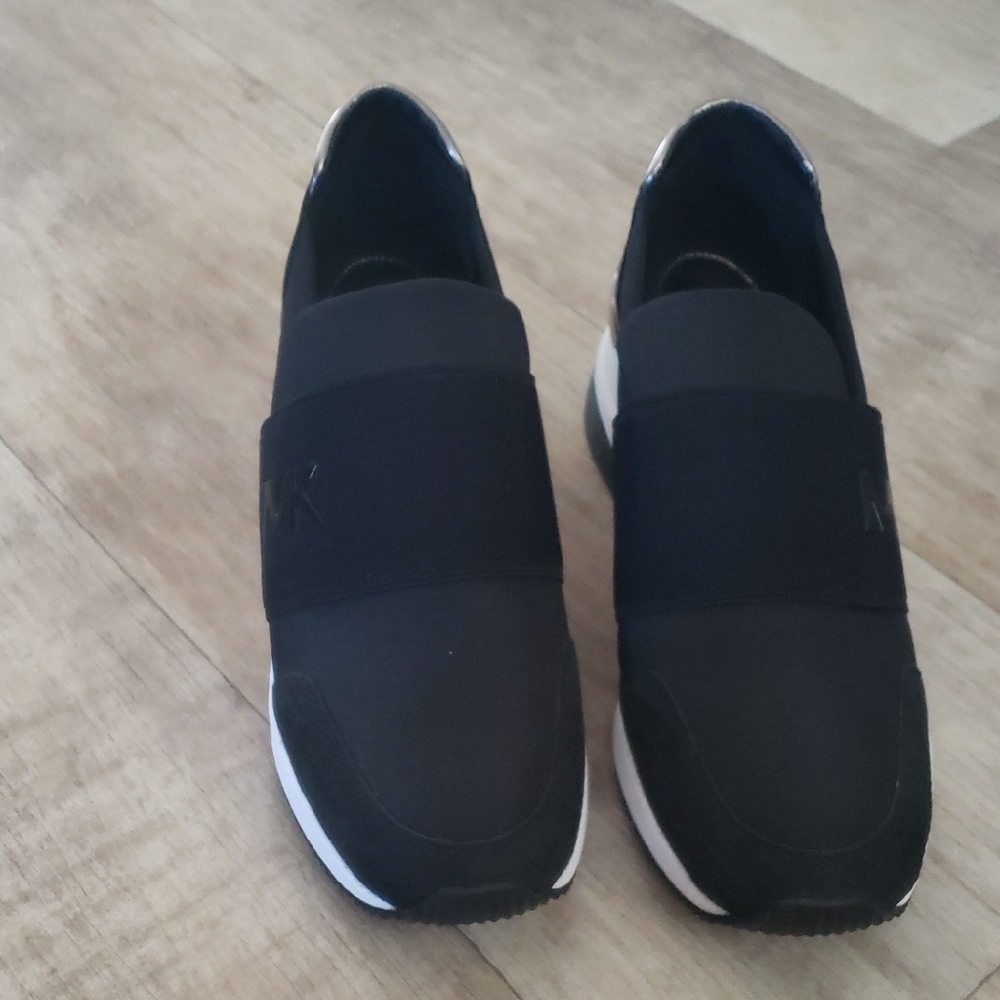 Michael Kors Black Elastic Band Sneakers